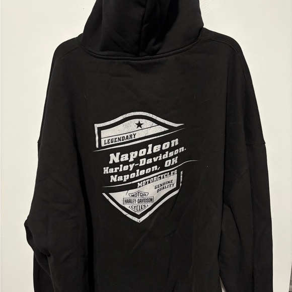 Napoleon Harley-Davidson Black and White Logo Hoodie - Picture 2 of 5